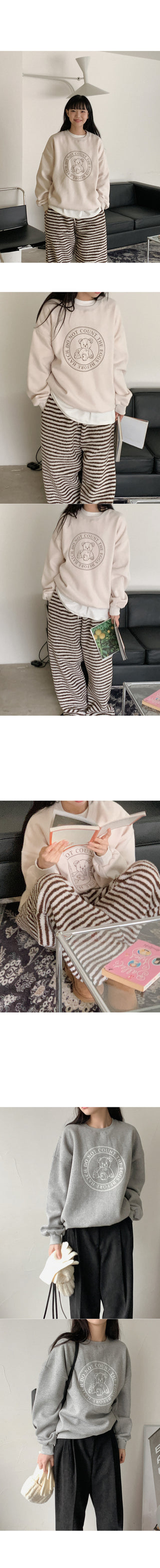 [Fleece-lined] Printed Oversized Sweatshirt