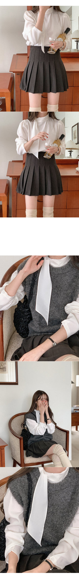 Boucle knit vest