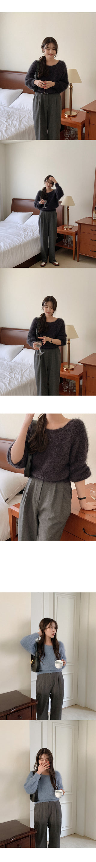 Pastel Square Neck Knit