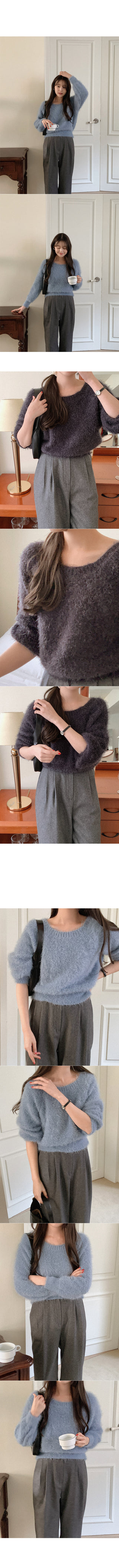 Pastel Square Neck Knit