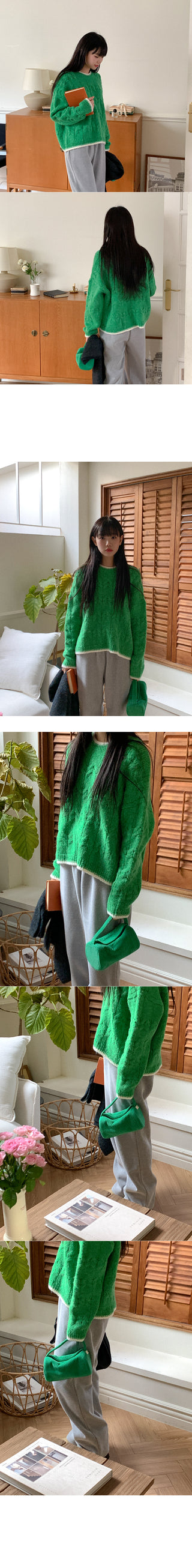Two-tone twist knit