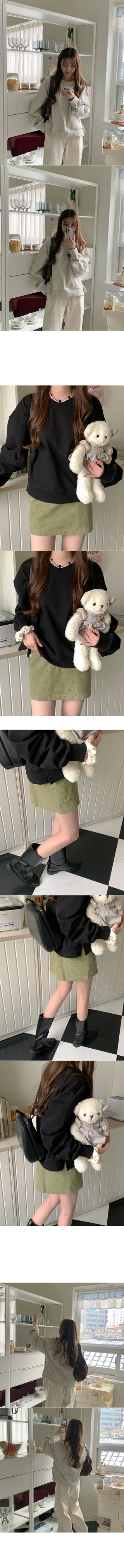 Cotton slit sweatshirt