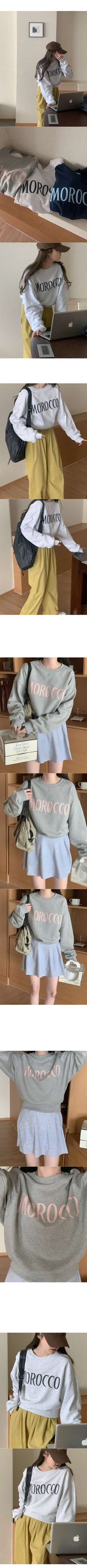 Lettering Cotton Sweatshirt