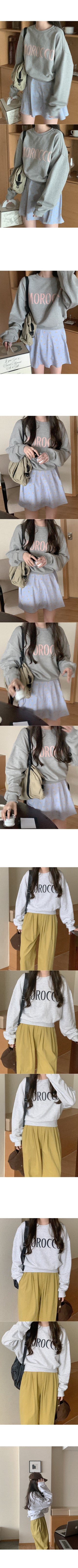 Lettering Cotton Sweatshirt