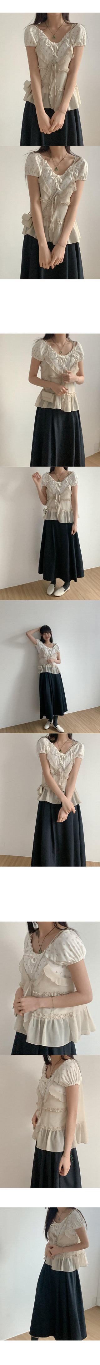 Frilled chiffon bustier