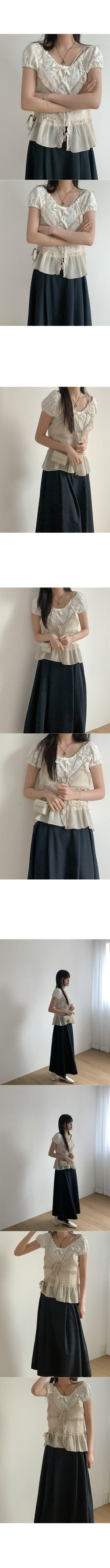 Frilled chiffon bustier