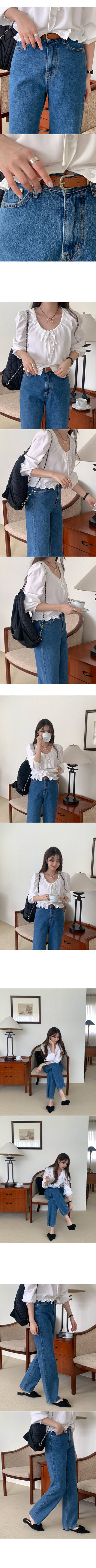 Shirred Ribbon Blouse