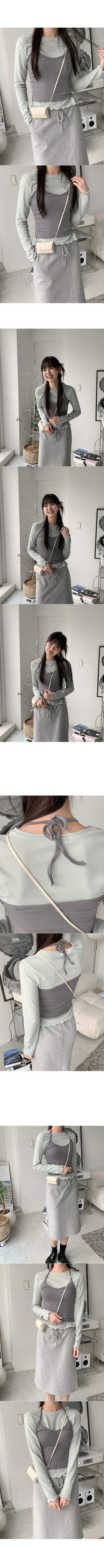 Waffle long-sleeved T-shirt