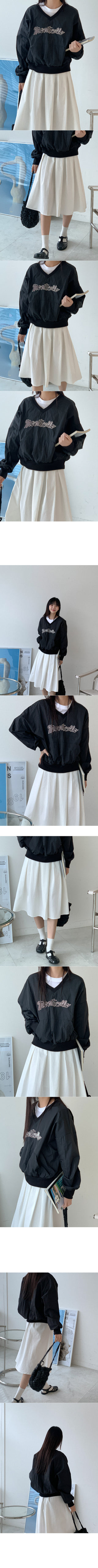 Lettering Nylon Sweatshirt