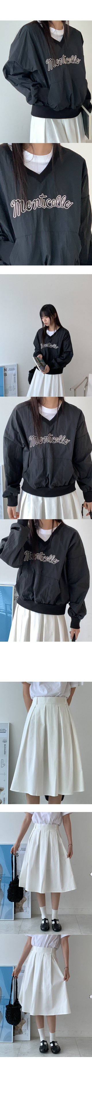 Lettering Nylon Sweatshirt