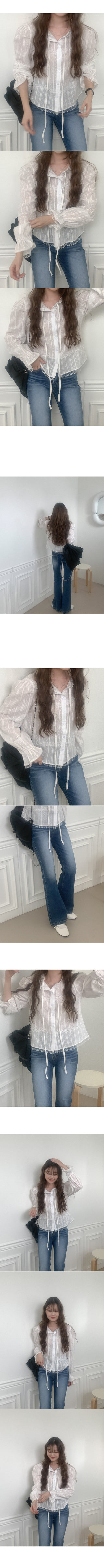 Lace cotton blouse