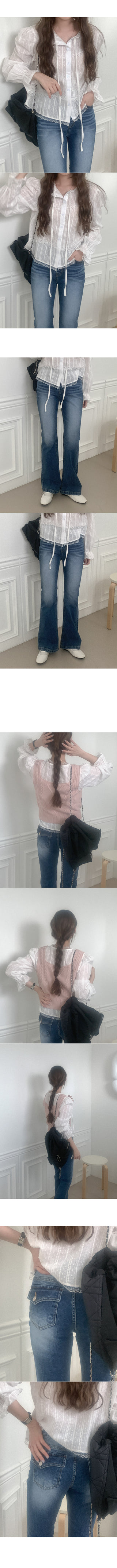 Lace cotton blouse