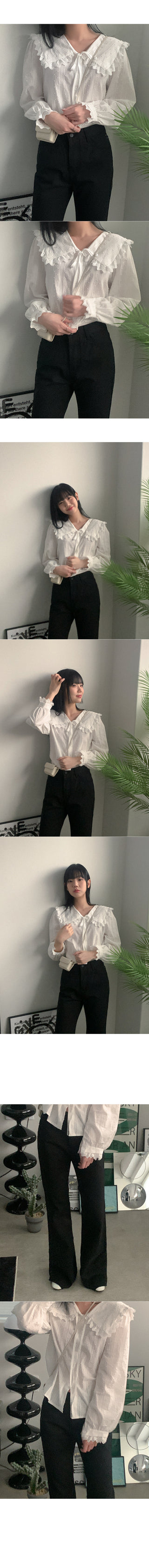 Lace collar blouse
