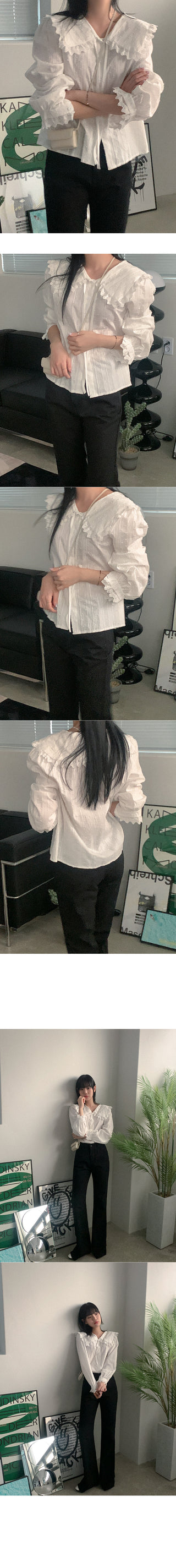 Lace collar blouse