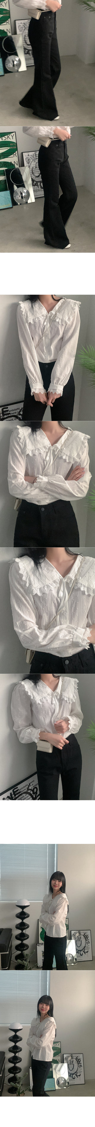 Lace collar blouse