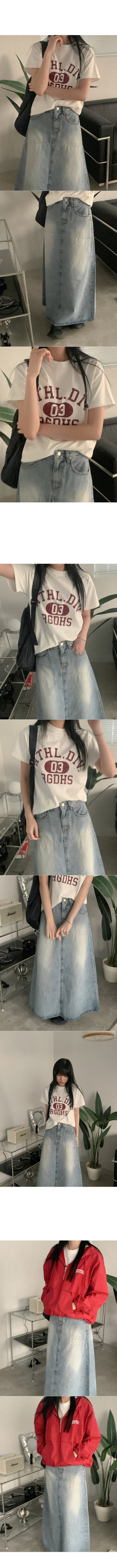 Cotton Vintage Lettering Short-Sleeve T-Shirt