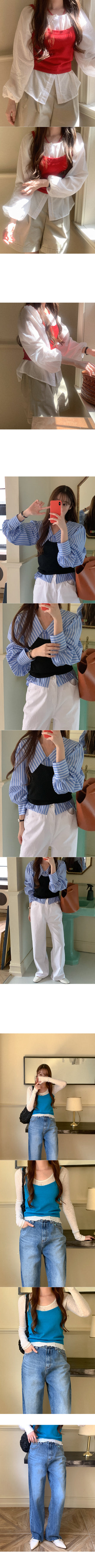 Wool knit bustier