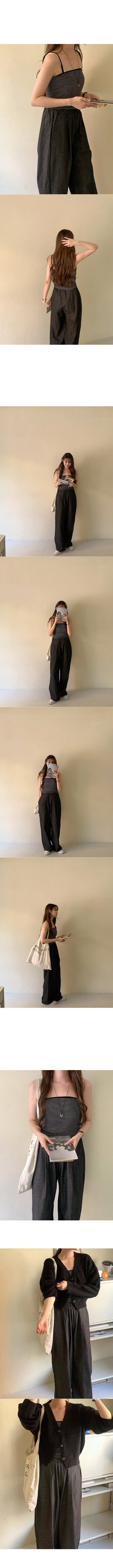 Cotton striped sleeveless top