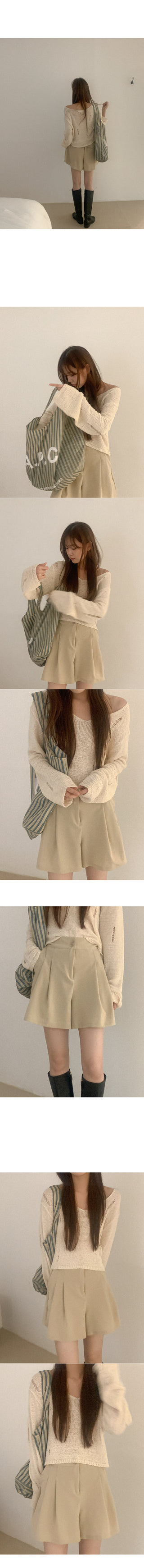 Distressed cropped knit