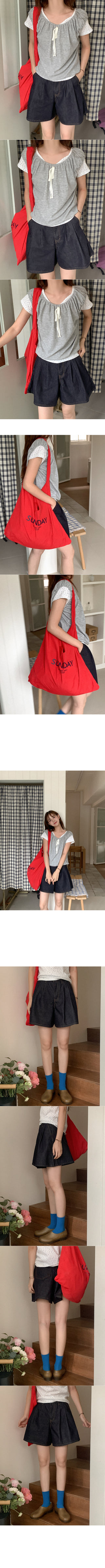 Shirred Ribbon Sleeveless