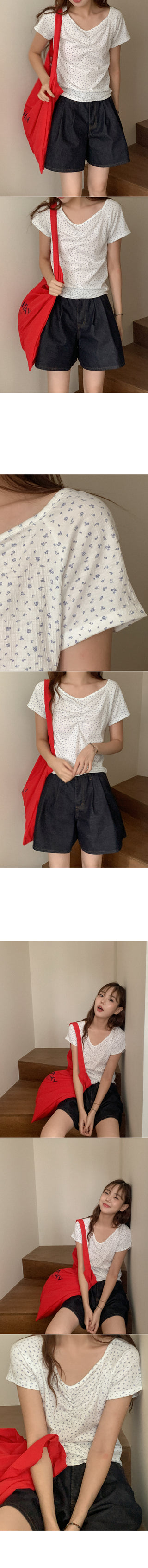 Shirred Ribbon Sleeveless
