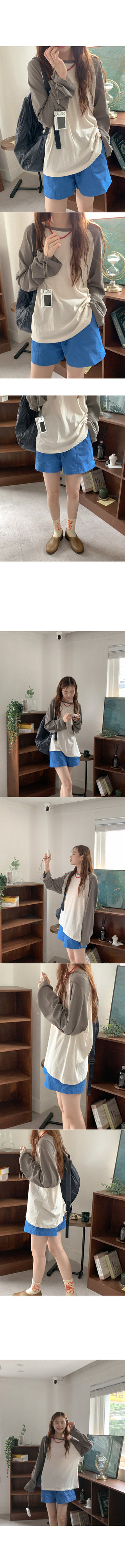 Cotton raglan oversized T-shirt