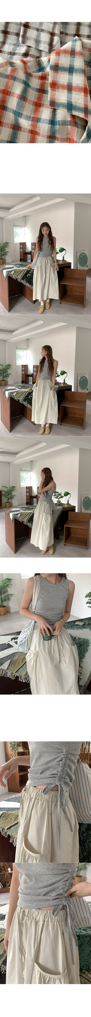 Cotton check short-sleeved shirt