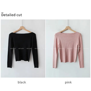 Ribbed boat neck sweater (5 colors)