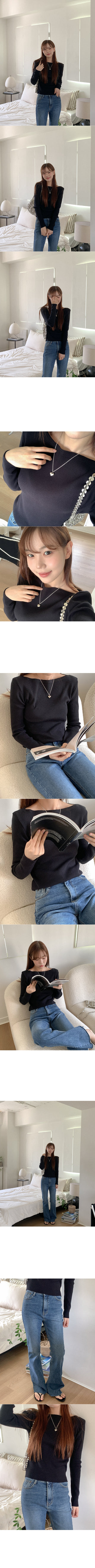 Ribbed boat neck sweater (5 colors)