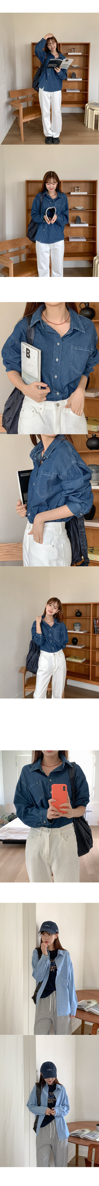 Cotton denim shirt