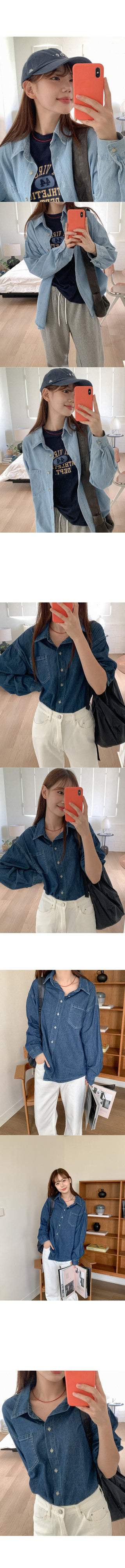 Cotton denim shirt