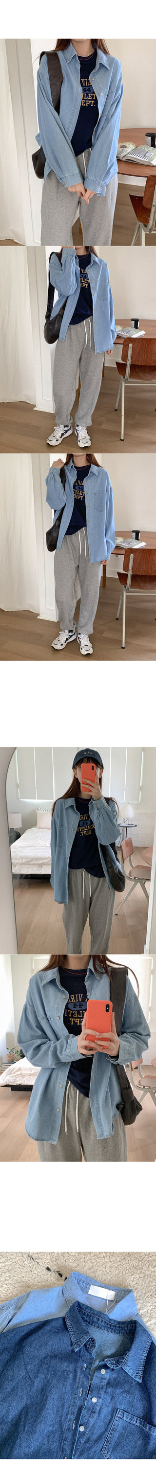 Cotton denim shirt