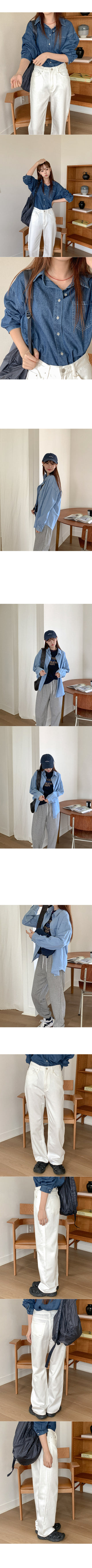 Cotton denim shirt