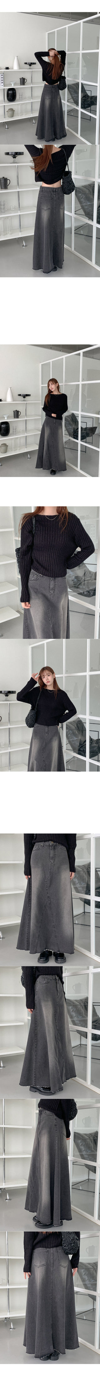 Wool rib knit