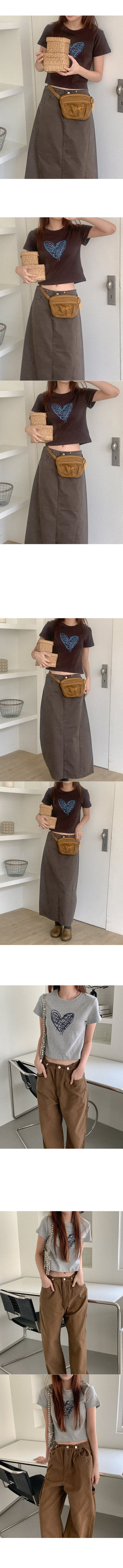 Cotton Heart Short-Sleeved T-Shirt