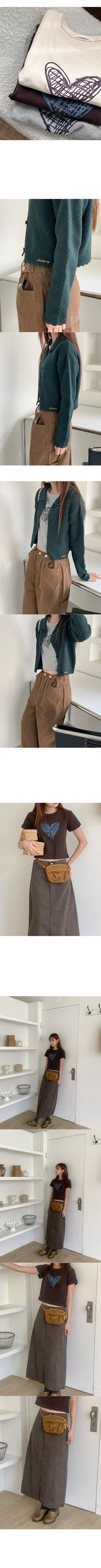 Cotton Heart Short-Sleeved T-Shirt