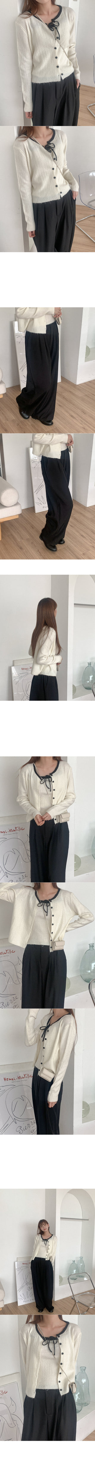 Wool cardigan & knit set