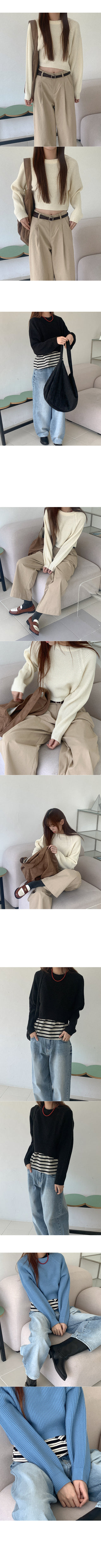Round cropped knit