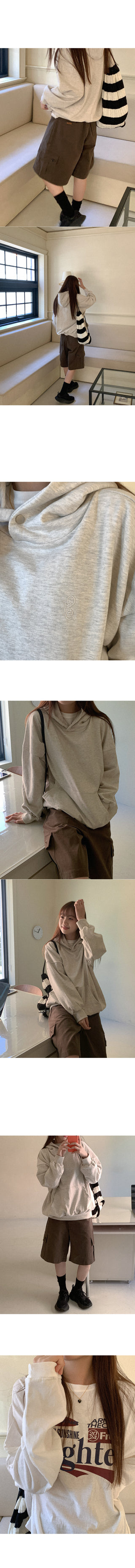 Lettering Stitch Hooded Parka
