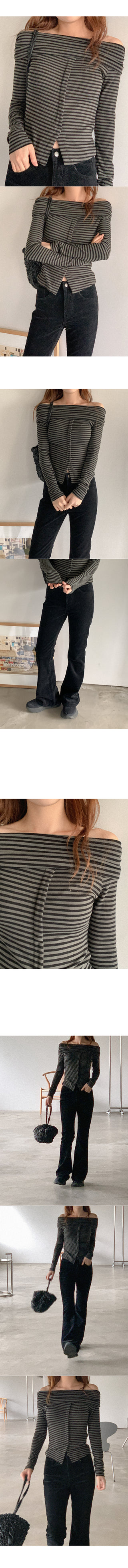 Striped off-shoulder