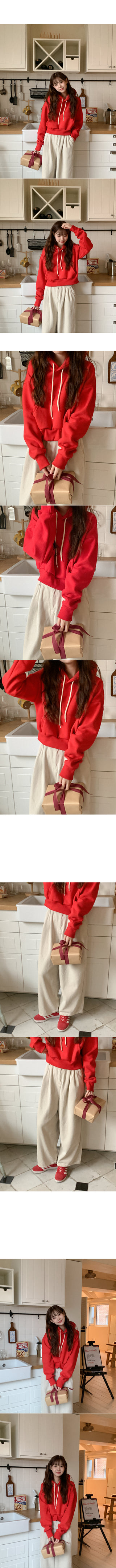 Fleece-lined cropped hooded parka