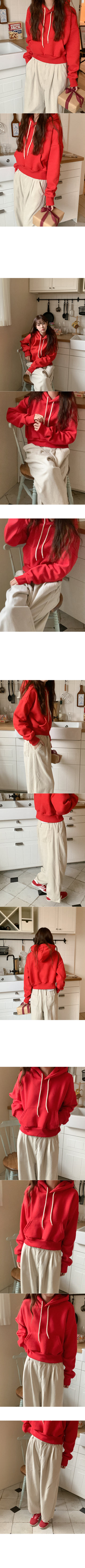 Fleece-lined cropped hooded parka