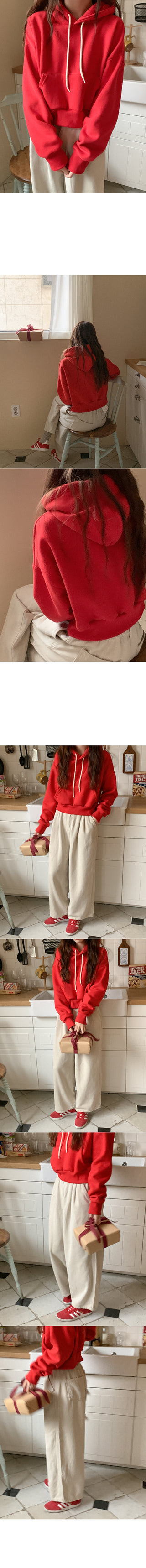 Fleece-lined cropped hooded parka