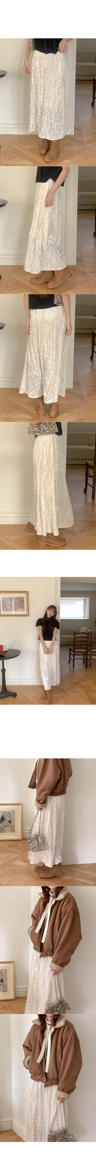 [SET] Peach Scarf & Puff T-Shirt Set