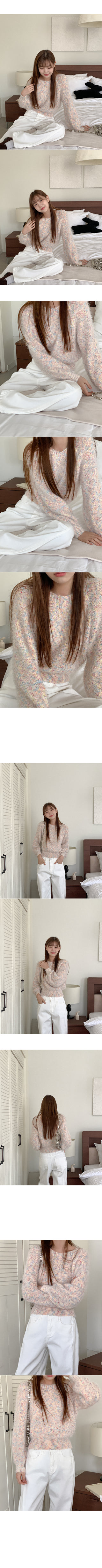 Unique color melange knit