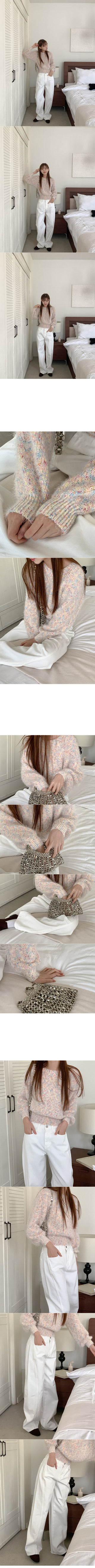Unique color melange knit