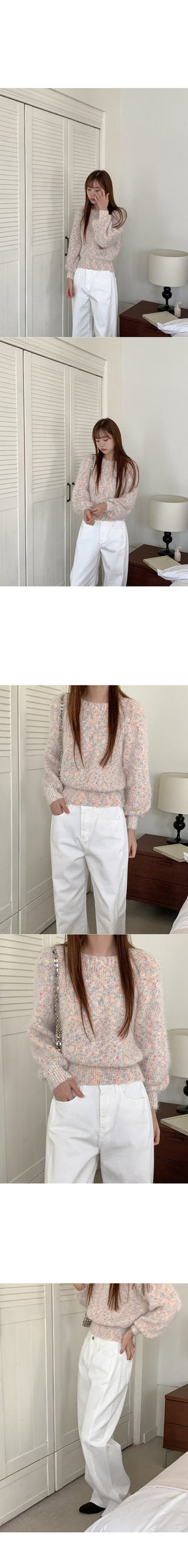 Unique color melange knit