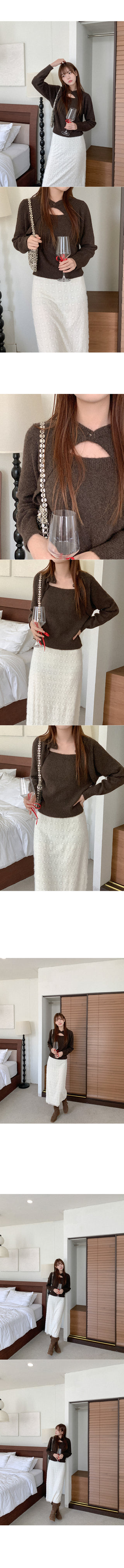 Wool knit bolero