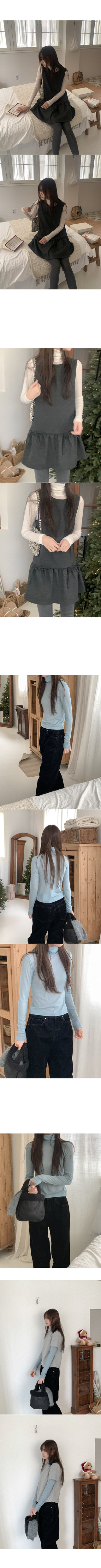 Wool Tencel Turtleneck T-shirt