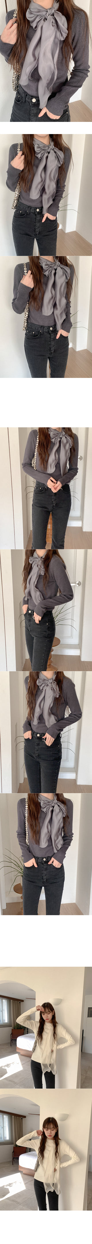 Ribbon tie knit